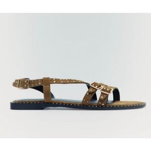 Zara Studded Suede Sandals